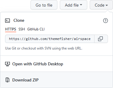 GitHub Code > download ZIP